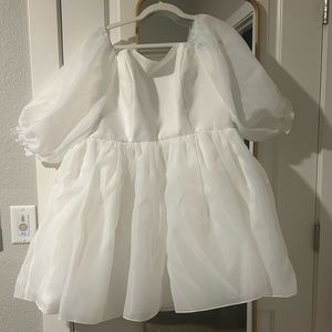 Size 18 Bridal Organza Little White Dress